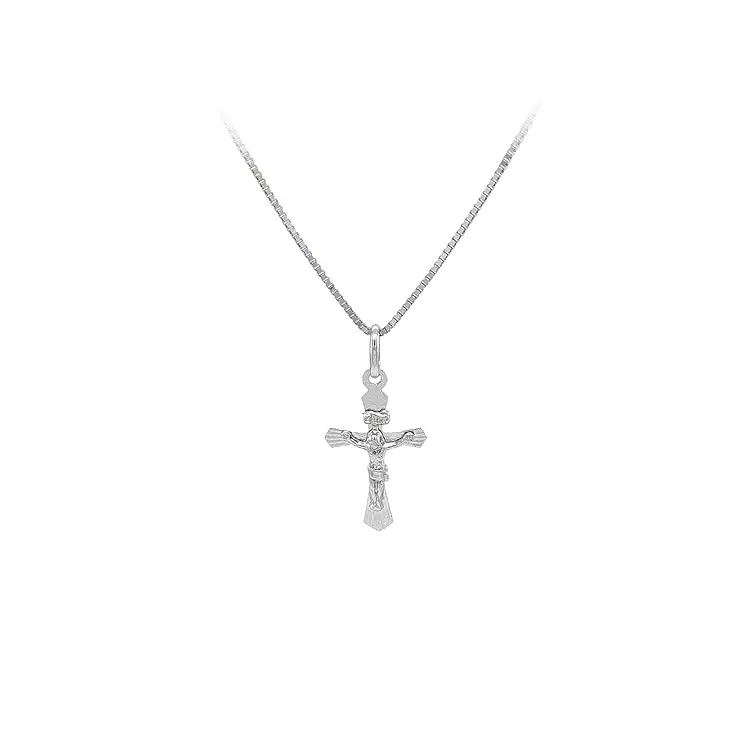 Cross with Jesus Christ from White Gold