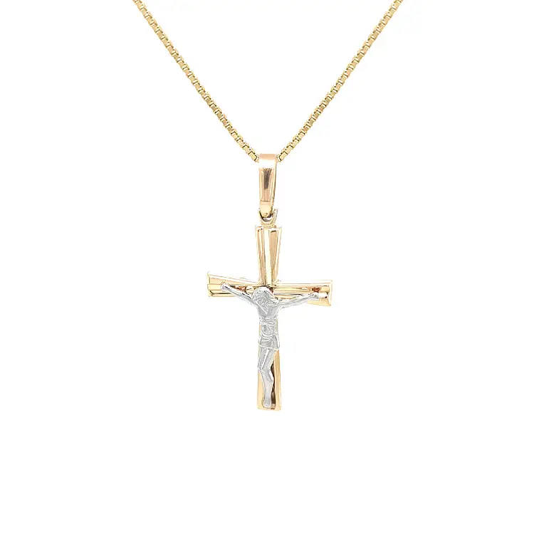 Golden Cross with Jesus Christ