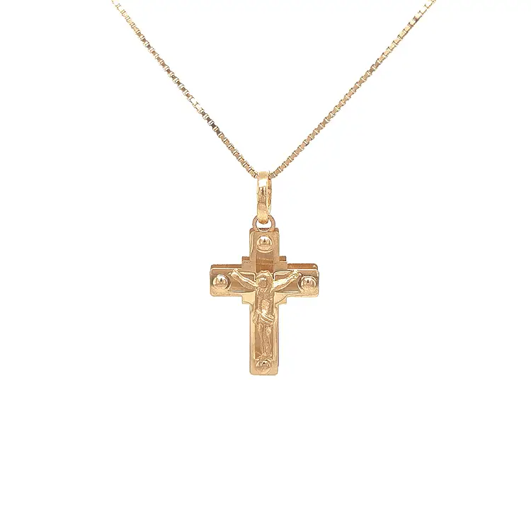Golden Cross with Jesus Christ