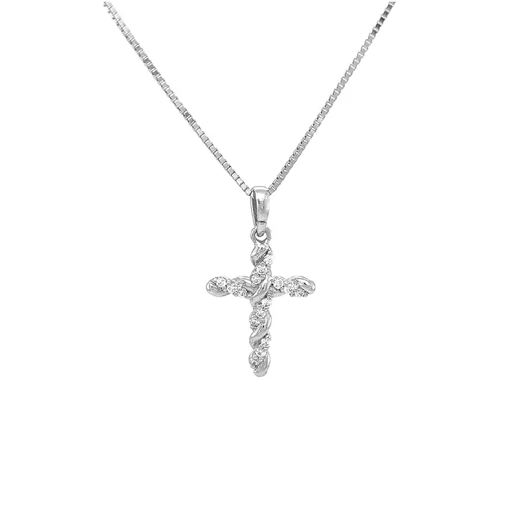 Golden Cross with Zircons