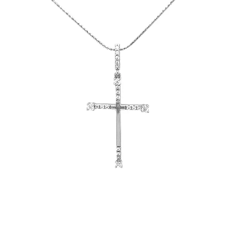 Golden Cross with Zircons