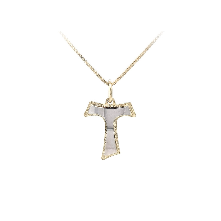 Gold Pendant Cross of Combined Gold