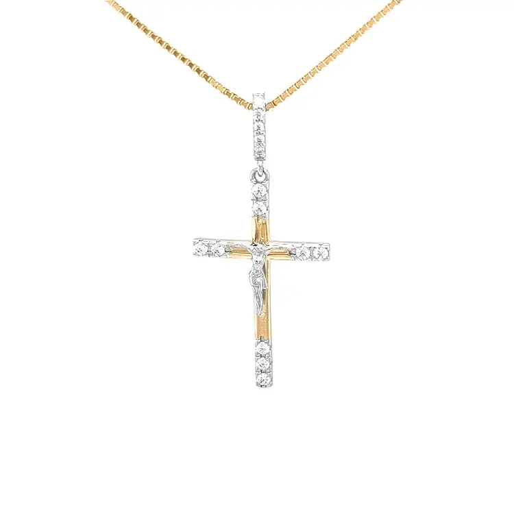 Golden Cross with Jesus Christ