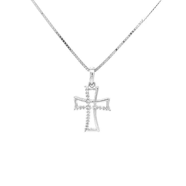 Golden Cross with Zircons