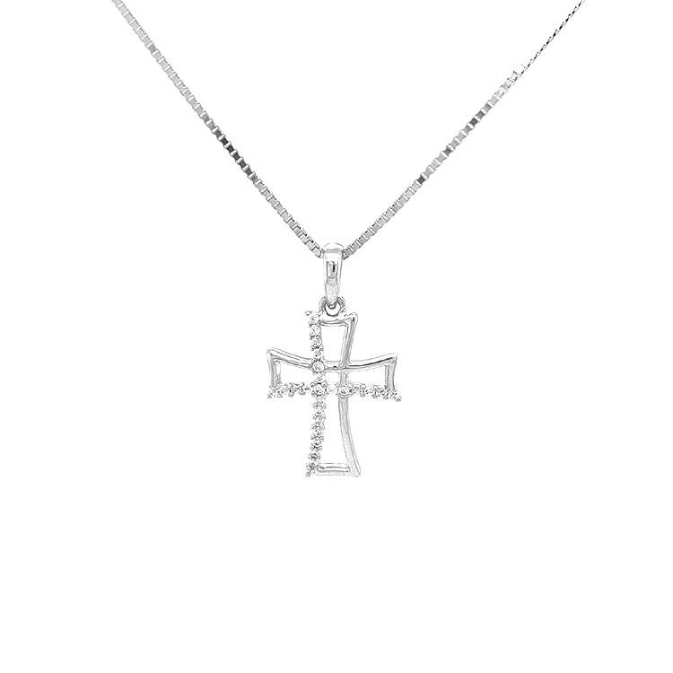 Golden Cross with Zircons