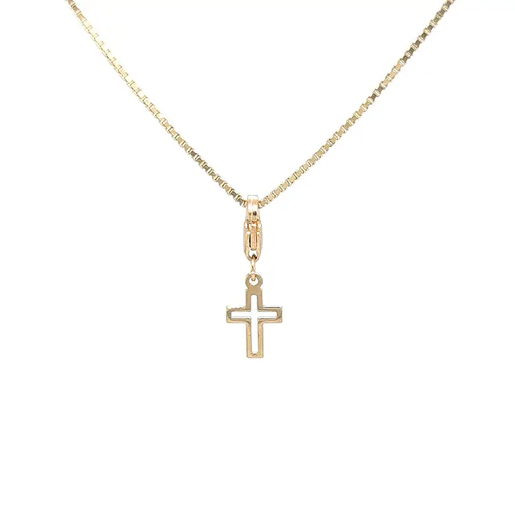 Gold Pendant for Bracelet Cross