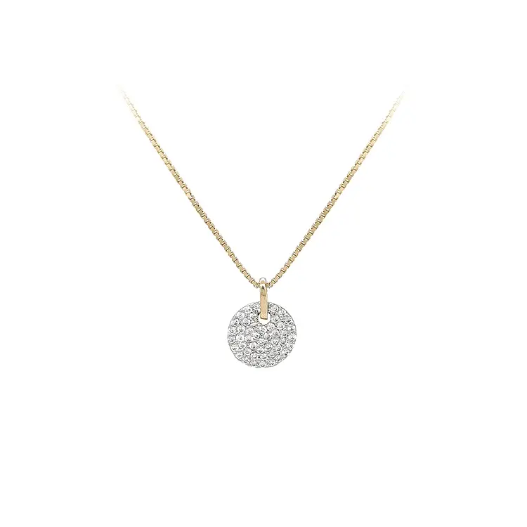 Gold Pendant with Zircons