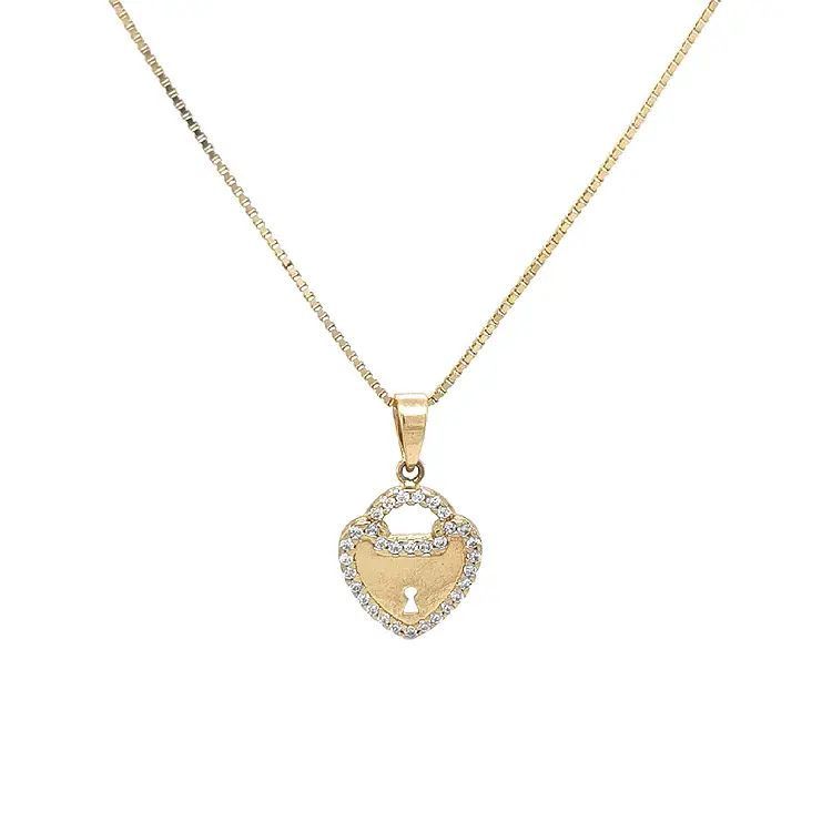 Gold Pendant Padlock