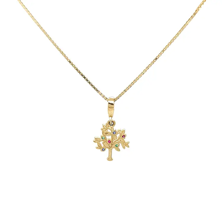 Golden Tree with Colored Stones