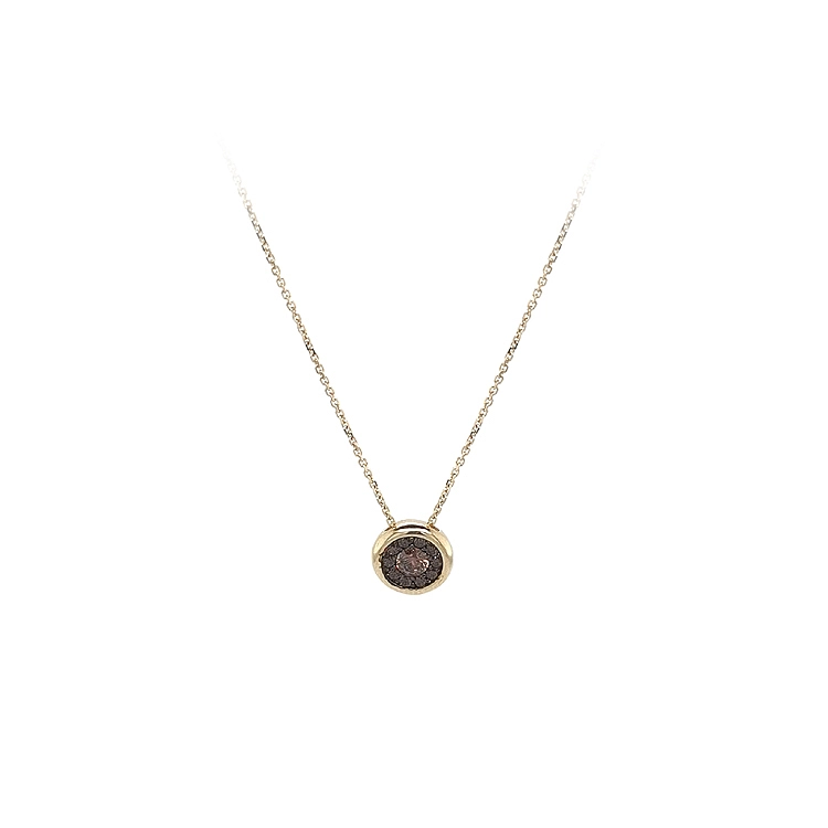 Gold Necklace with Zircons
