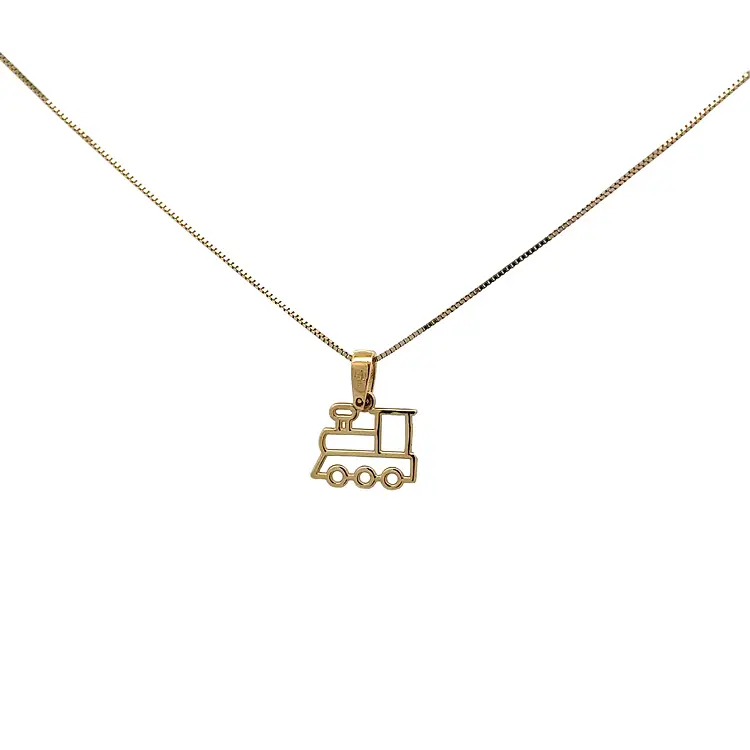 Exclusive Gold Pendant in the Shape of a Train
