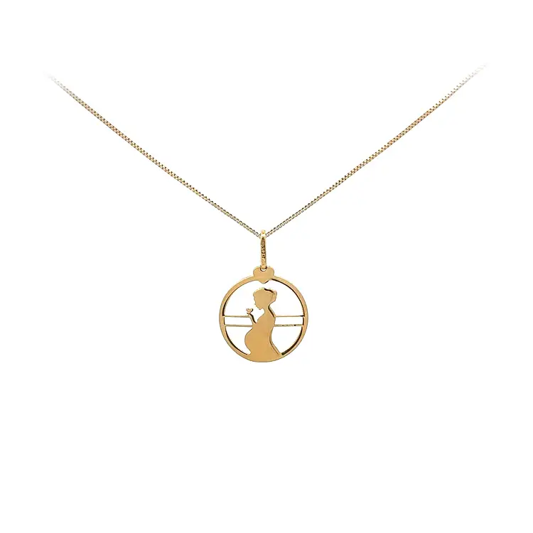 Gold Pendant Pregnant Woman