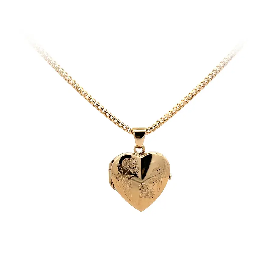 Golden Heart Locket for Photo