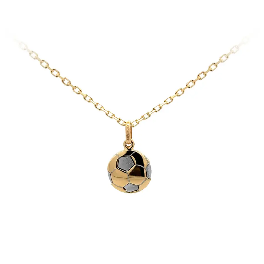 Combination Gold Football Pendant
