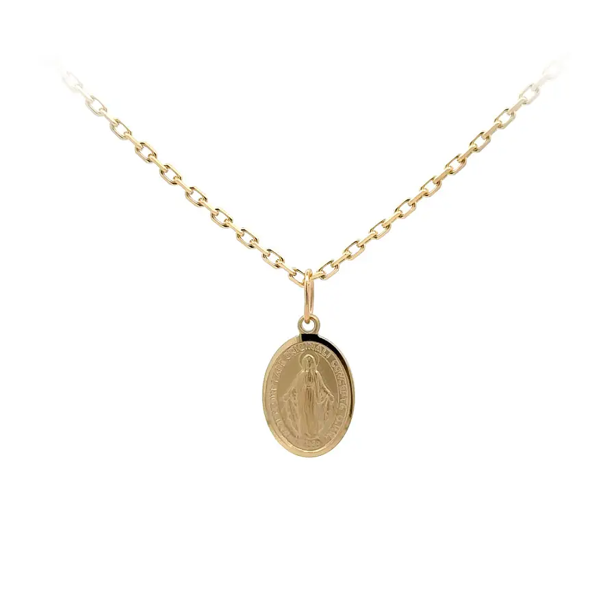 Gold Pendant Madonna Virgin Mary