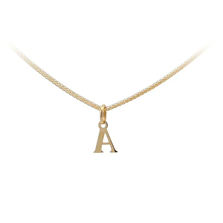 Gold Pendant Letter A