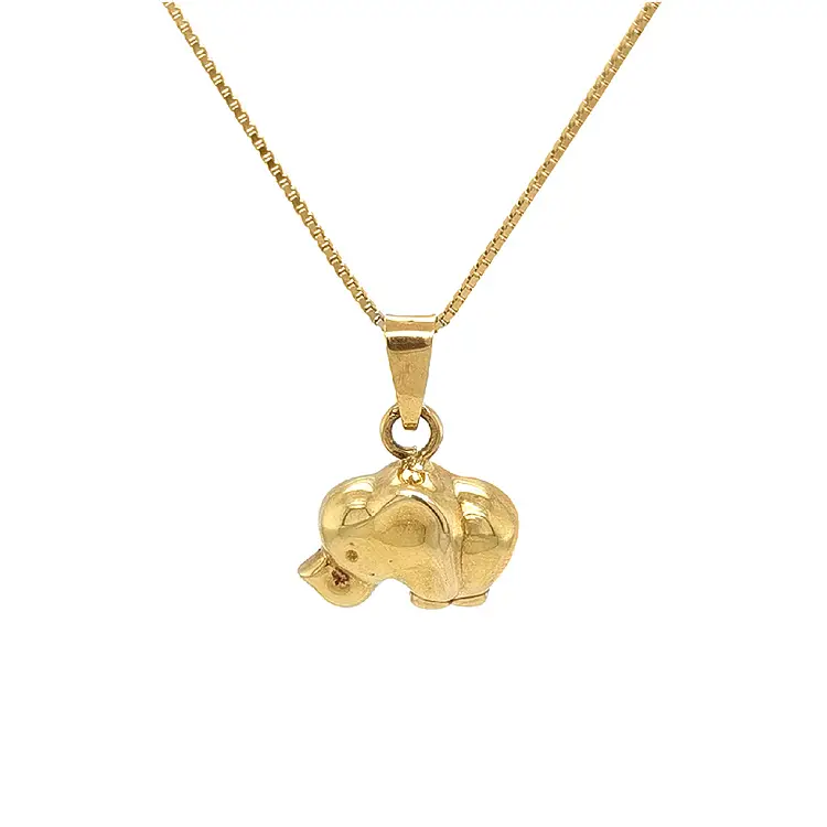 Golden Elephant Pendant