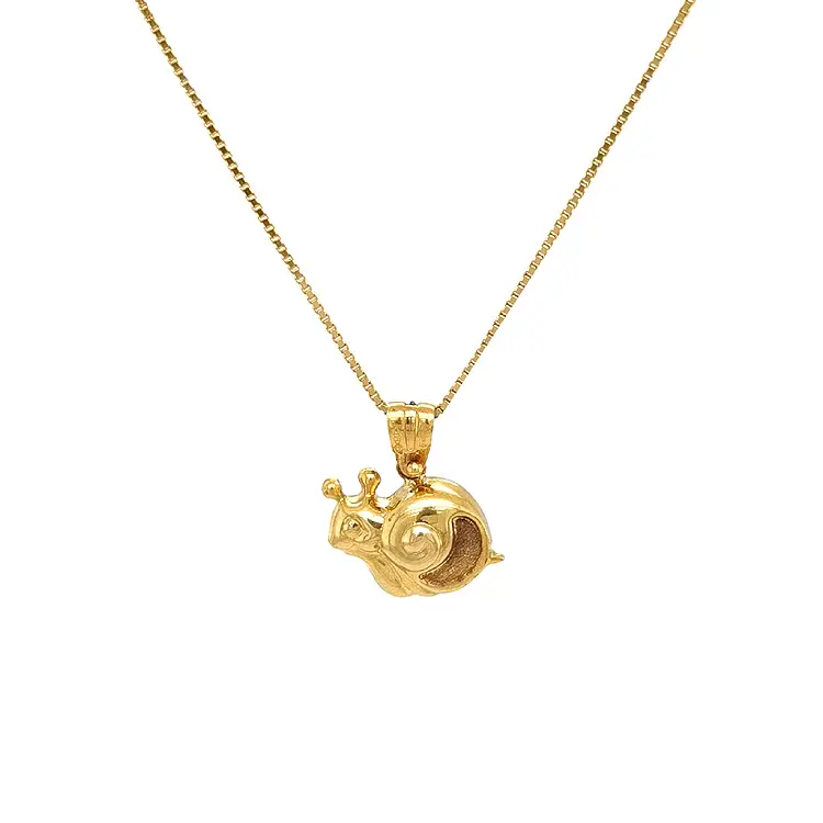 Exclusive Gold Pendant in the Shape of a Snail