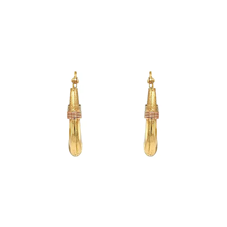 Gold Round Earrings