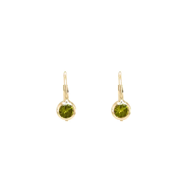Gold Earrings with Zircons