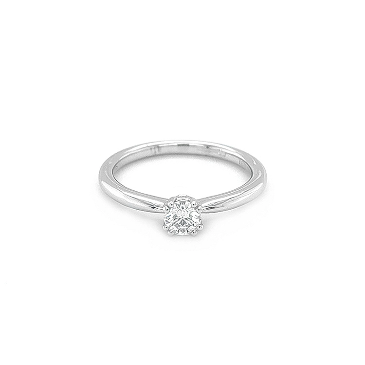 Gold Engagement Ring with Diamond