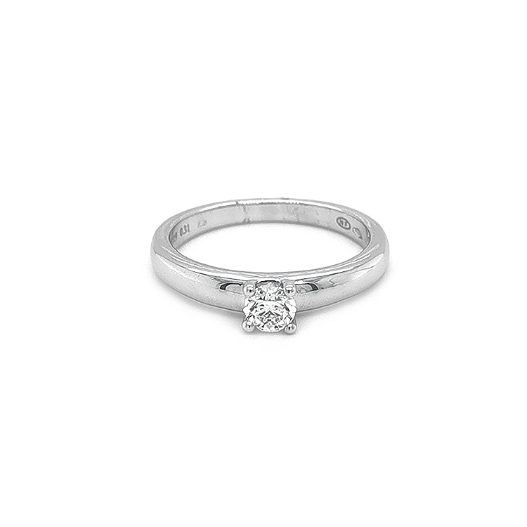 Gold Engagement Ring with Diamond
