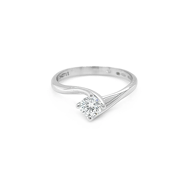 Gold Engagement Ring with Diamond