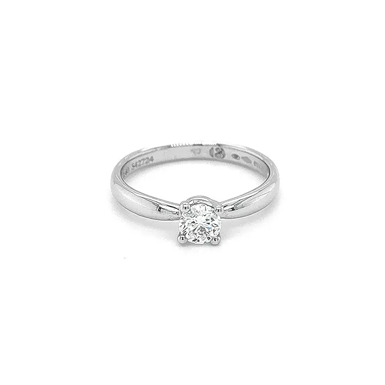 Gold Engagement Ring with Diamond