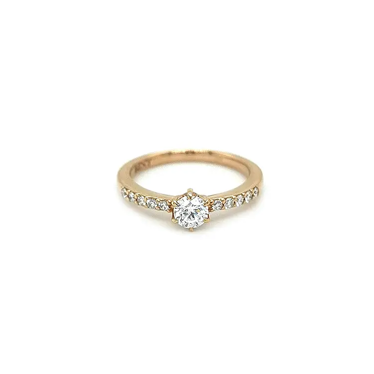 Gold Engagement Ring with Diamond