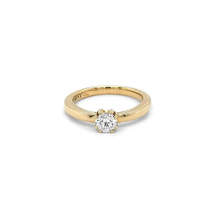 Gold Engagement Ring with Diamond