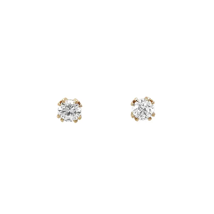 Gold Earrings with Diamonds