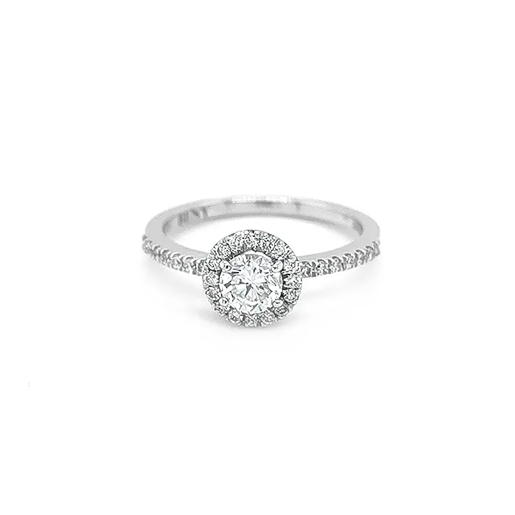 Gold Engagement Ring with Diamonds