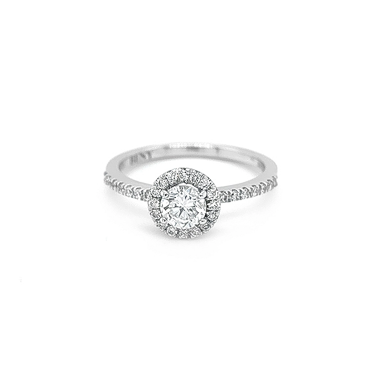 Gold Engagement Ring with Diamonds