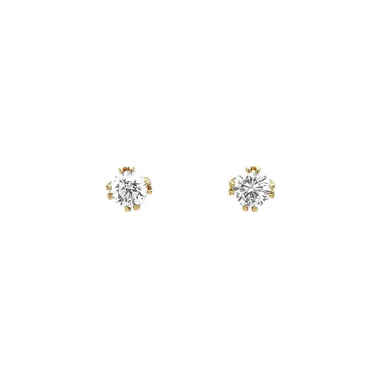 Gold Earrings with Diamonds