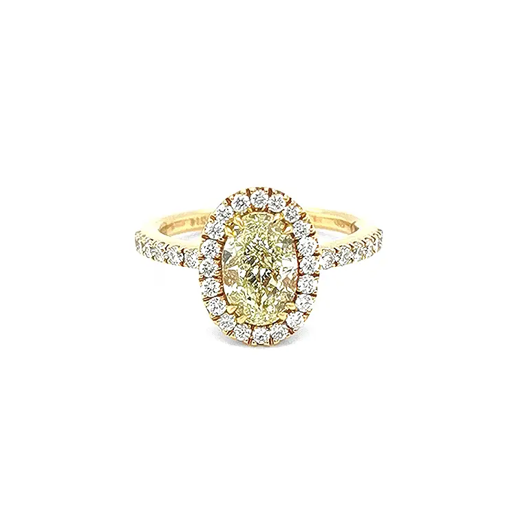 Gold Engagement Ring with Yellow Fancy Diamond