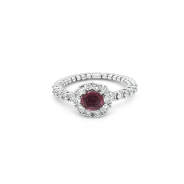 Gold Ring with Ruby and Diamonds