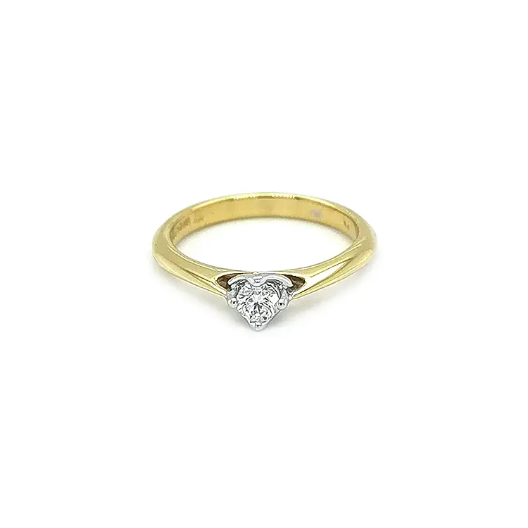 Gold Engagement Ring with Diamond