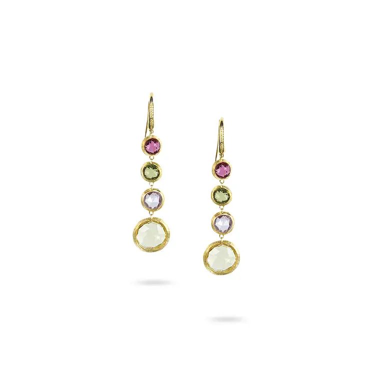 Gold Earrings with Semi Precious Stones Marco Bicego Jaipur