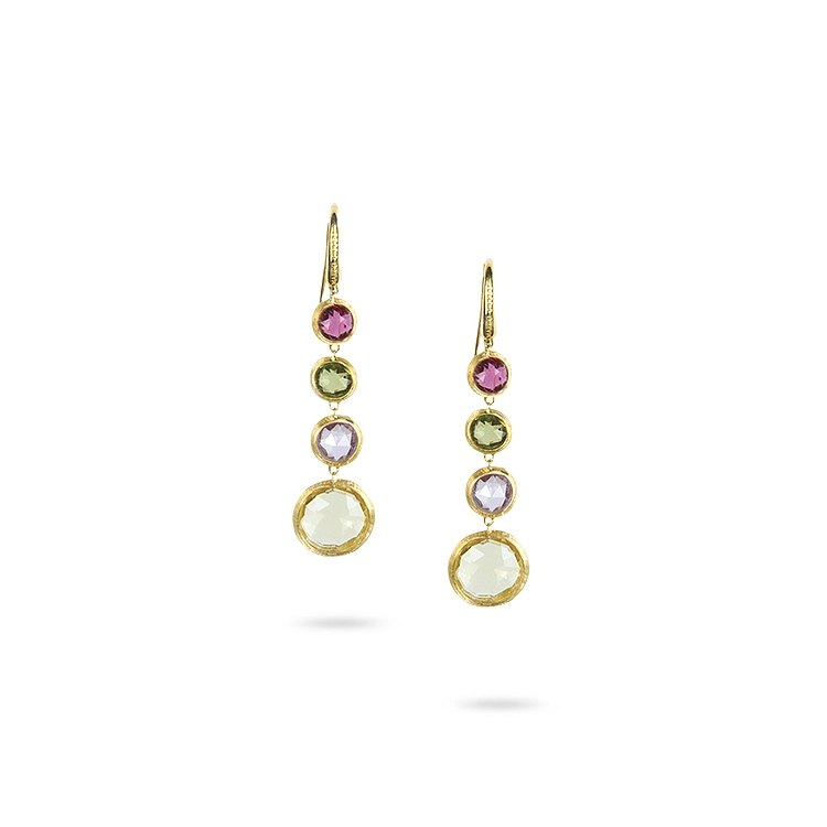 Gold Earrings with Semi Precious Stones Marco Bicego Jaipur