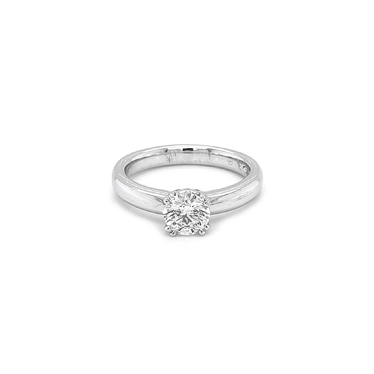 Gold Engagement Ring with Diamond