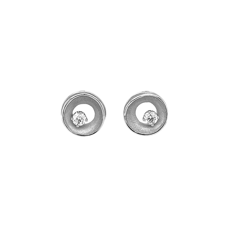 Gold Earrings with Diamonds
