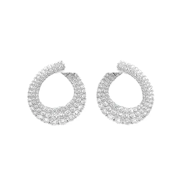 White gold diamond earrings