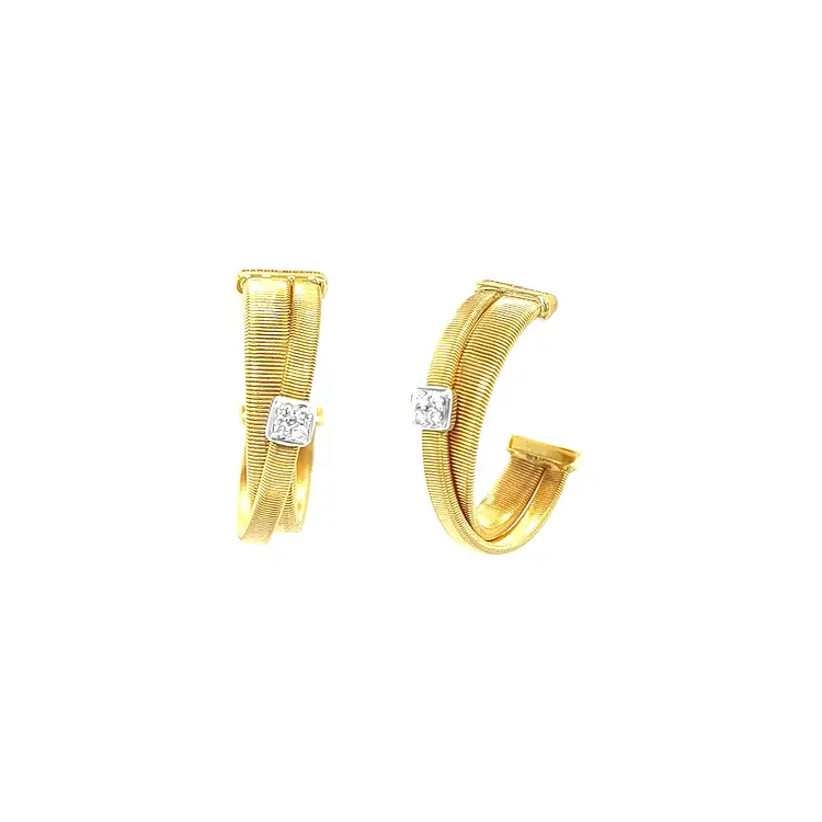 Gold Earrings with Diamonds Marco Bicego Masai
