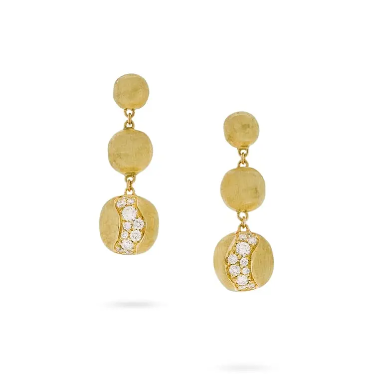 Gold Earrings with Diamonds Marco Bicego Africa