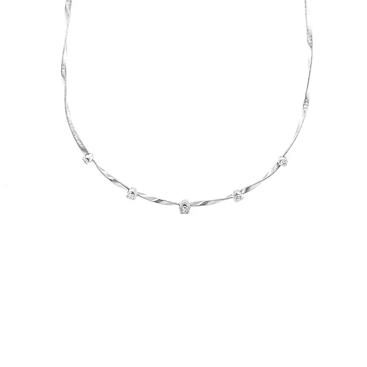 Gold Necklace with Diamonds Marco Bicego Marrakech