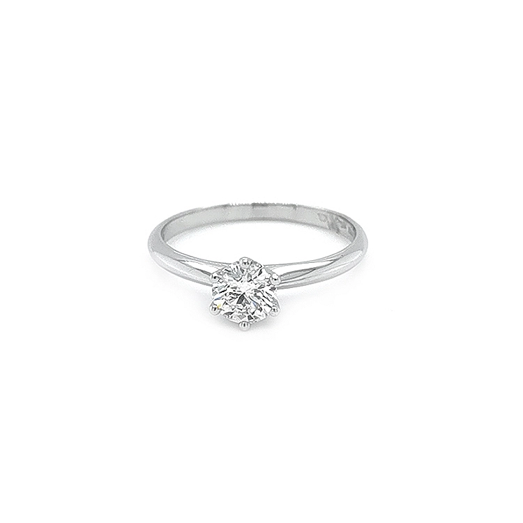 Gold Engagement Ring with Diamond