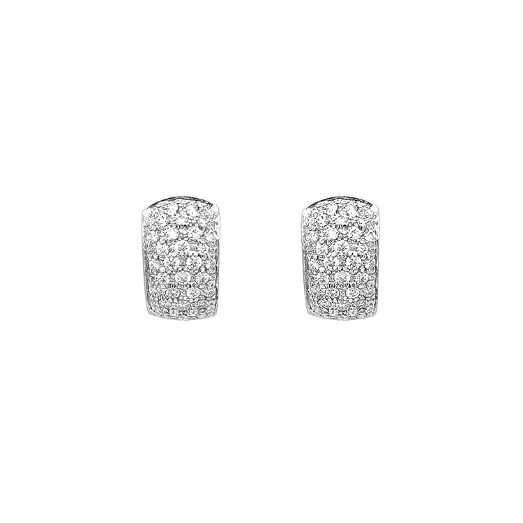 Gold Earrings with Diamonds