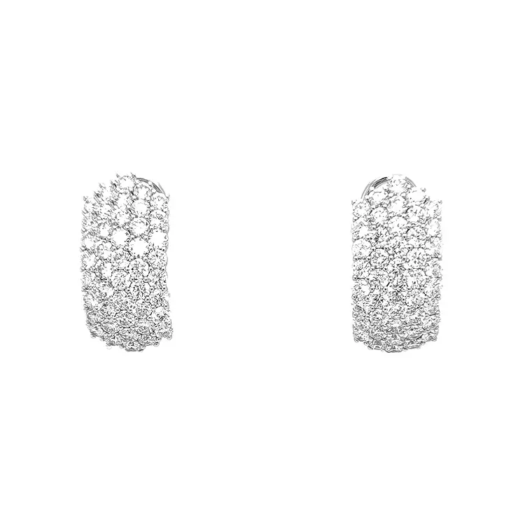 Gold Earrings with Diamonds