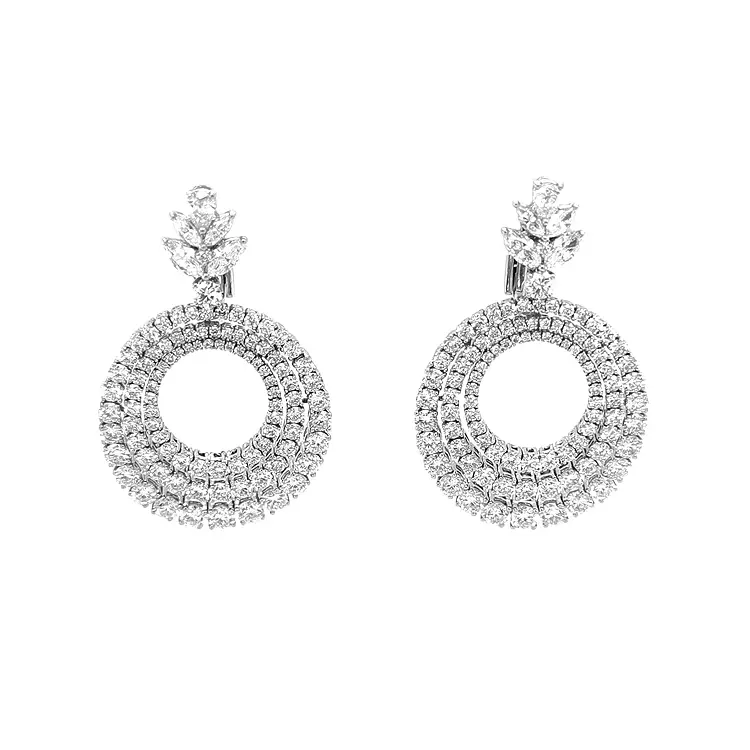 Gold Earrings with Diamonds