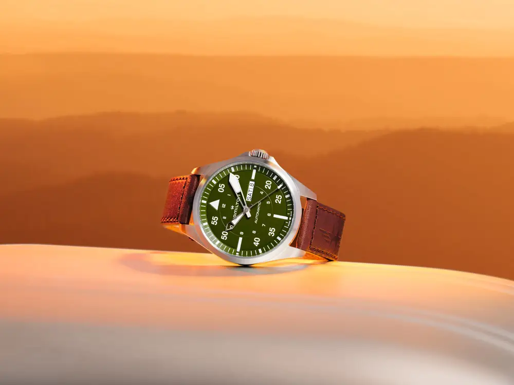 Hamilton Khaki Aviation Pilot Day Date Auto - Air - Glaciers Edition H64655941